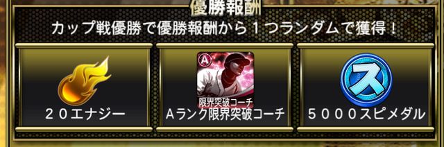 チャレンジカップ報酬