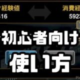 ストック経験値使い方