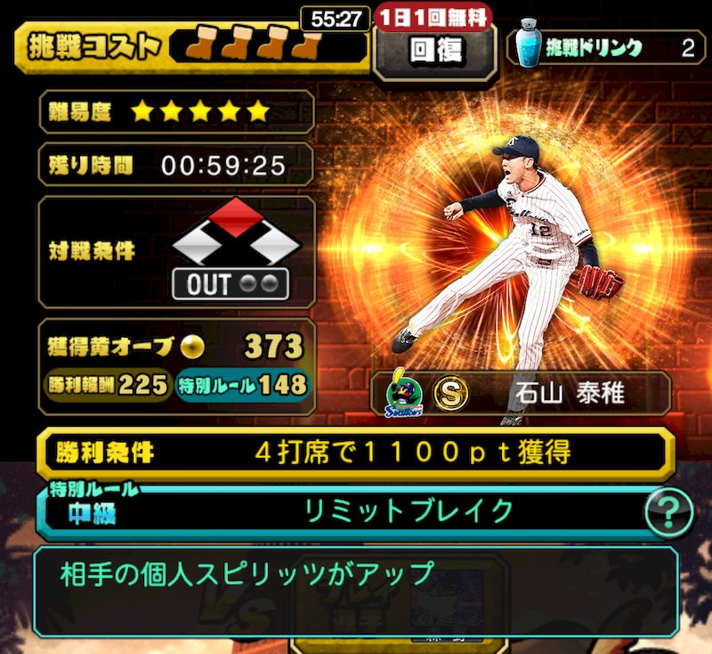 プロスピタワー攻略選手