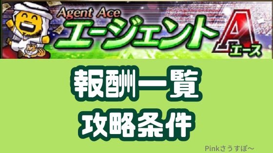 エージェントA条件と報酬一覧