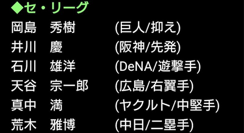 スピリーグ登場セ・リーグ